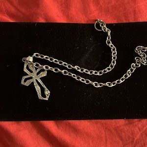 Silver necklace with cross
